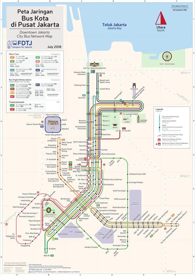 Jakarta Busbahnhof Karte