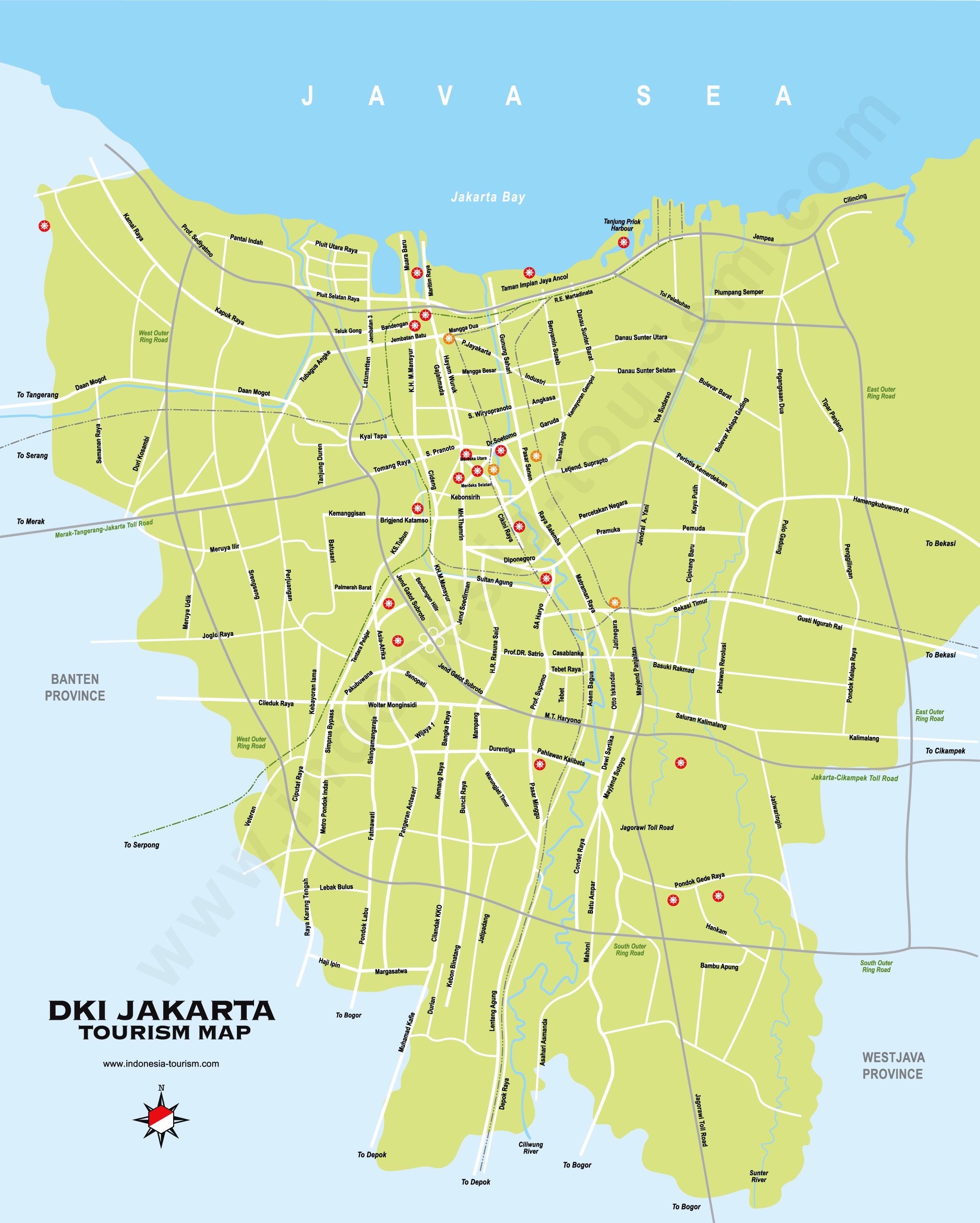 tourist map jakarta