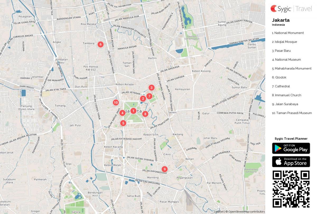 Jakarta Sehenswürdigkeiten Karte