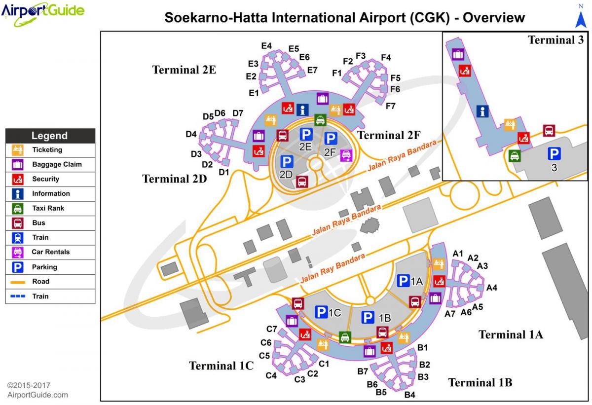 Flughafen Jakarta Terminalplan