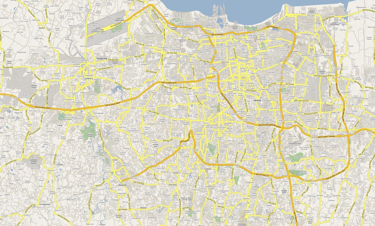 Jakarta Straßenkarte