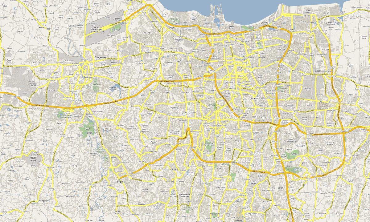Jakarta Straßenkarte