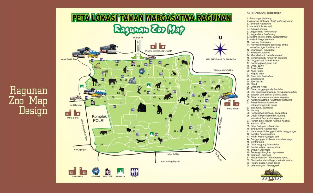 Jakarta zoo park karte